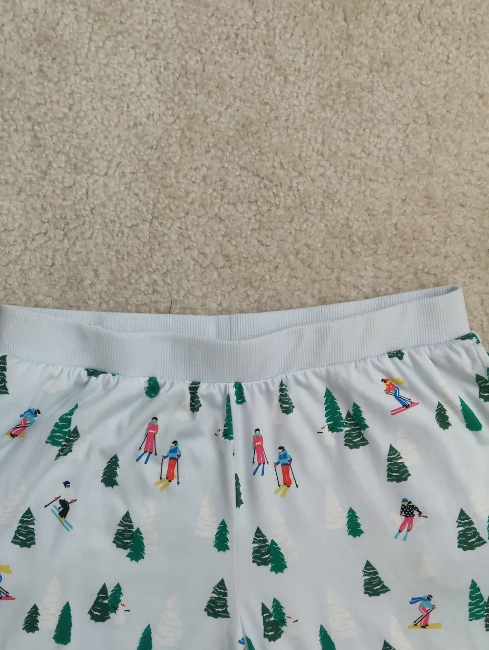 Kate Spade Ski Motif Pajama Jogger Pants whimsical Holiday Y2K Cottagecore Retro